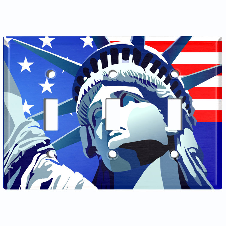 Plaque Murale Décorative à 3 Interrupteurs à Bascule Et Note